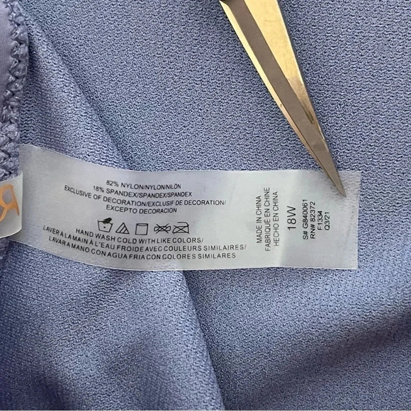 Raisins Curve Ruched Bikini Bottoms Size 18W Tummy Control Gray - Picture 7 of 10